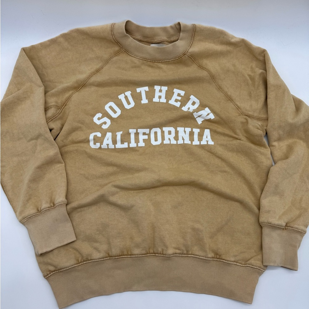 Billabong Tan‎ Crewneck Sweater Southern California, Size Small